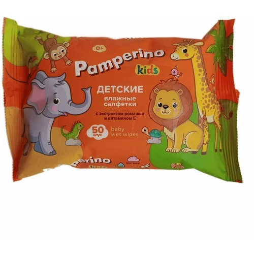 Pamperino №50 kids влажные детские салфетки с ромашкой и витамином Е Pamperino №50 kids влажные детские салфетки с ромашкой и витамином Е