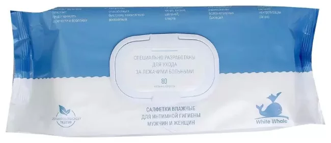 White Whale №80*3 Trio Влажные салфетки для ухода за лежачими больными White Whale №80*3 Trio Влажные салфетки для ухода за лежачими больными