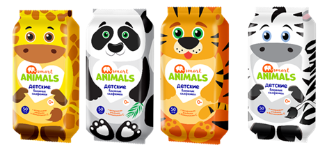 Smart Animals салфетки влажные 50 mix Smart Animals салфетки влажные 50 mix