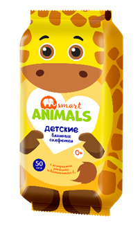 Smart Animals салфетки влажные 50 mix Smart Animals салфетки влажные 50 mix