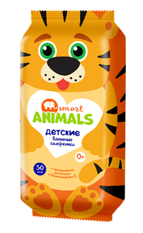 Smart Animals салфетки влажные 50 mix Smart Animals салфетки влажные 50 mix