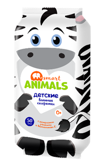 Smart Animals салфетки влажные 50 mix Smart Animals салфетки влажные 50 mix