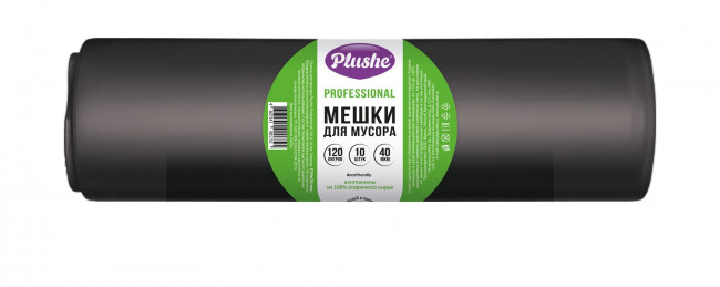 ММ Plushe Professional 120л/10шт 40мкм, чёрные