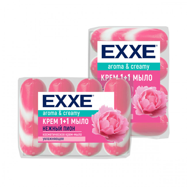 Крем-мыло EXXE 1+1 "Нежный пион" 4шт*90г Крем-мыло EXXE 1+1 "Нежный пион" 4шт*90г