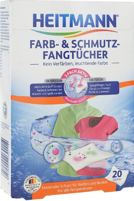 HEITMANN Салфетки для предотвращения случайной окраски тканей 20 шт HEITMANN Салфетки для предотвращения случайной окраски тканей 20 шт