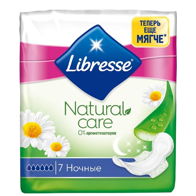 Libresse Natural Care Прокладки ночные, 7 шт Libresse Natural Care Прокладки ночные, 7 шт