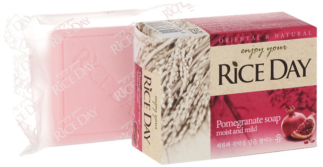 Мыло туалетное с экстрактом граната и пиона "Riceday" 100 г Мыло туалетное с экстрактом граната и пиона "Riceday" 100 г