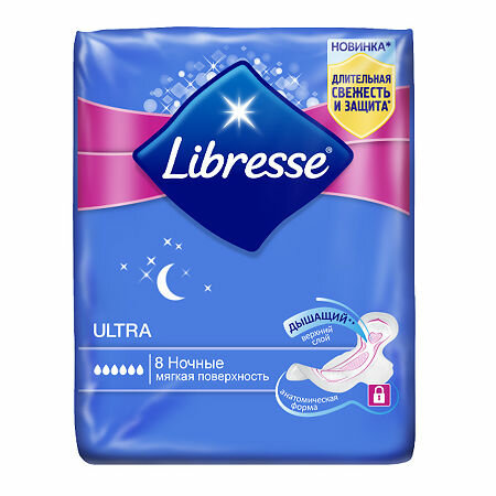 Libresse Ultra Прокладки ночные, 8шт Libresse Ultra Прокладки ночные, 8шт