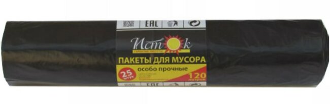Мусорный мешок ИСТОК 240л/25шт, 65мкм
