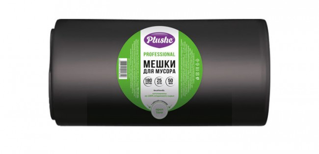 ММ Plushe Professional 180л/25шт, 50мкм, чёрные