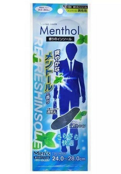 Стельки дезодорирующие с ароматом ментола мужские, 24-28 см Стельки дезодорирующие с ароматом ментола мужские, 24-28 см