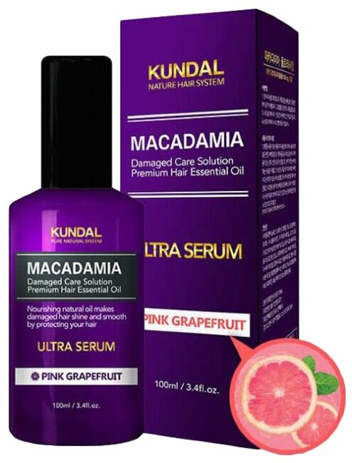 Сыворотка для волос "Kundal Makadamia Ultra Serum" Сочный Грейпфрут (PINK GRAPEFRUIT) - 100мл Сыворотка для волос "Kundal Makadamia Ultra Serum" Сочный Грейпфрут (PINK GRAPEFRUIT) - 100мл