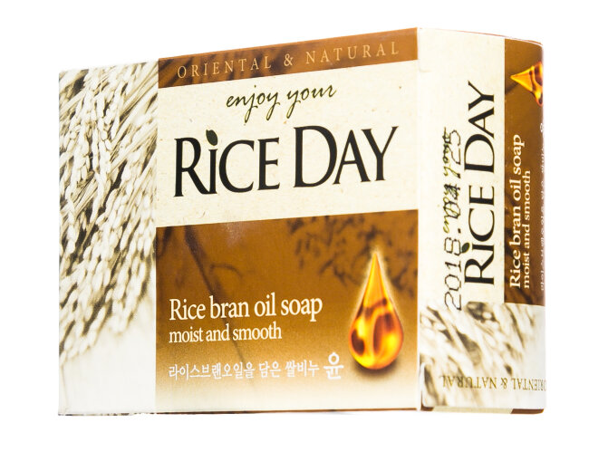 Мыло туалетное с экстрактом рисовых отрубей "Riceday" 100 г Мыло туалетное с экстрактом рисовых отрубей "Riceday" 100 г