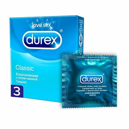 Durex Classic презервативы 3шт. Durex Classic презервативы 3шт.