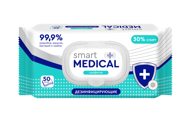 Smart medical №50 дезинфекция (спирт), с пластиковым клапаном Smart medical №50 дезинфекция (спирт), с пластиковым клапаном