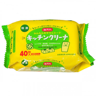 Салфетки влажные для уборки на кухне, 40 шт