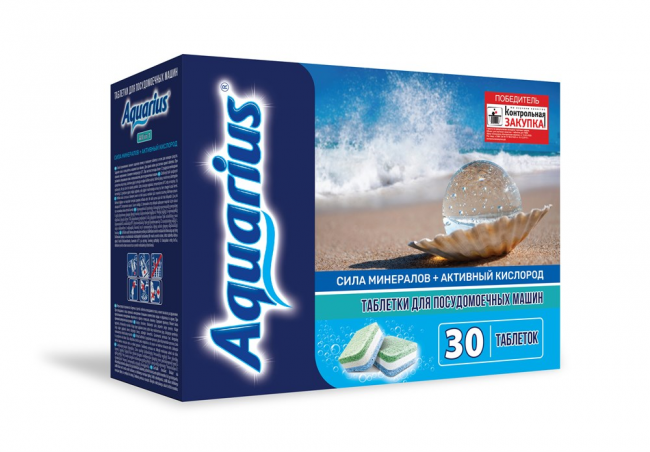 Aquarius Таблетки для ПММ Сила Минералов + Активный Кислород 30шт Aquarius Таблетки для ПММ Сила Минералов + Активный Кислород 30шт