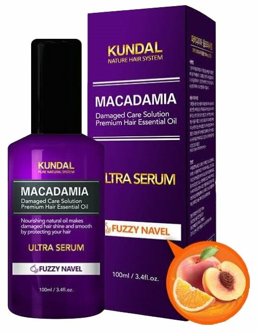 Сыворотка для волос "Kundal Makadamia Ultra Serum" Мультифрукт (FUZZY NAVEL) - 100мл Сыворотка для волос "Kundal Makadamia Ultra Serum" Мультифрукт (FUZZY NAVEL) - 100мл