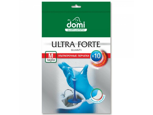 Domi Перчатки Ульрапрочные с бархатным напылением Ultra Forte M Domi Перчатки Ульрапрочные с бархатным напылением Ultra Forte M