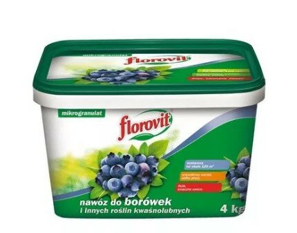 Удобрение Флоровит для гранулированное Для голубики, брусники , черники и других кислотолюбивых растений 4 кг.