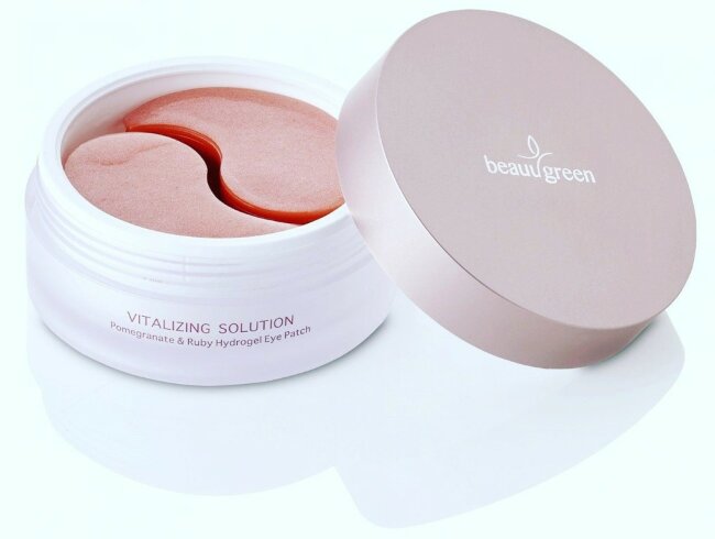 Гидрогелевые патчи для кожи вокруг глаз BeauuGreen с экстрактом граната и рубиновой пудрой 90 г/60шт Гидрогелевые патчи для кожи вокруг глаз BeauuGreen с экстрактом граната и рубиновой пудрой 90 г/60шт
