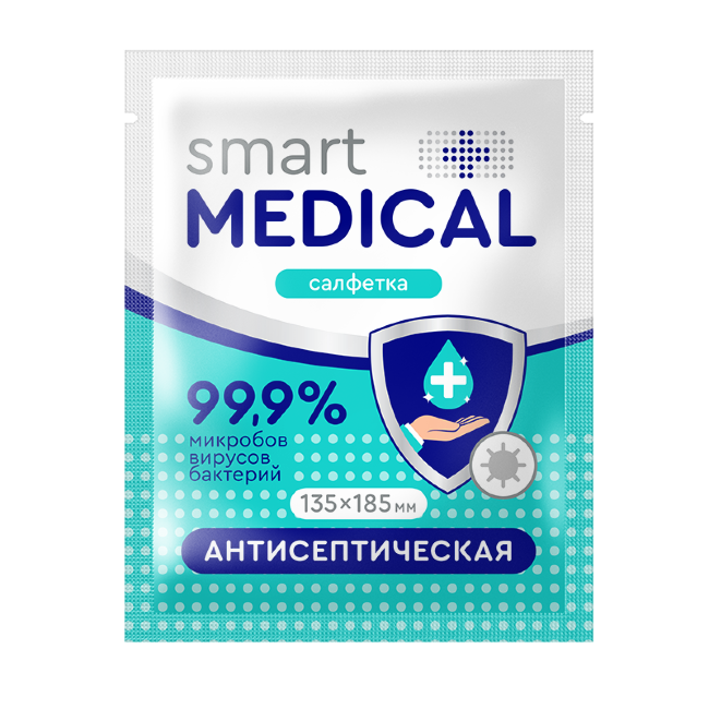 Smart medical №60 антисептические размер 135*185мм Smart medical №60 антисептические размер 135*185мм