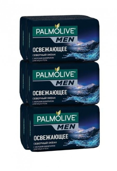 Palmolive Мыло туалетное Men Северный океан, освежающее, мужское, 90 г х 6 шт Palmolive Мыло туалетное Men Северный океан, освежающее, мужское, 90 г х 6 шт