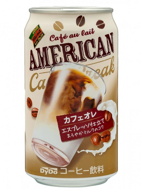 Кофейный напиток Dydo "American coffee(Cafe au lait)", с молоком и сахаром, б/а, негаз, ж/б, 340 мл. Кофейный напиток Dydo "American coffee(Cafe au lait)", с молоком и сахаром, б/а, негаз, ж/б, 340 мл.