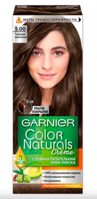 Garnier color naturals краска для волос Глубокий каштановый 5.00