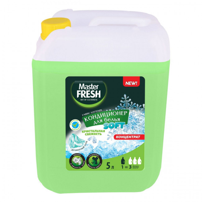 Master FRESH кондиционер-концентрат кристальная свежесть 5л HDPE канистра с ручкой Master FRESH кондиционер-концентрат кристальная свежесть 5л HDPE канистра с ручкой