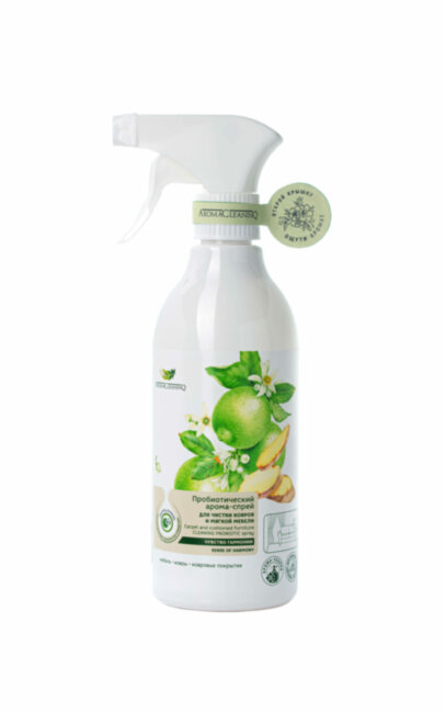 AromaCleaninQ Пробиотический арома-спрей для ковровых покрытий и мягкой мебели "Чувство гармонии", 500 мл AromaCleaninQ Пробиотический арома-спрей для ковровых покрытий и мягкой мебели "Чувство гармонии", 500 мл