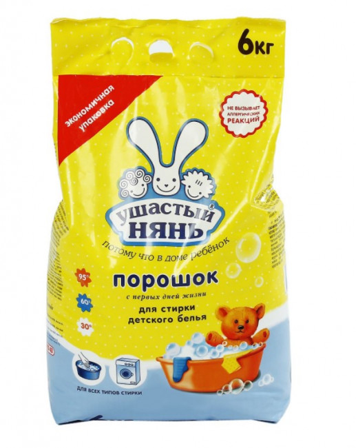 Ушастый нянь стиральный порошок 6кг Ушастый нянь стиральный порошок 6кг