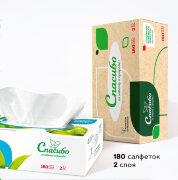 Plushe Спасибо Бумажные салфетки 2 слоя 180л, в коробочке