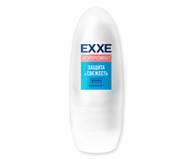 EXXE женский дезодорант антиперспирант Защита и свежесть, ролик 50мл