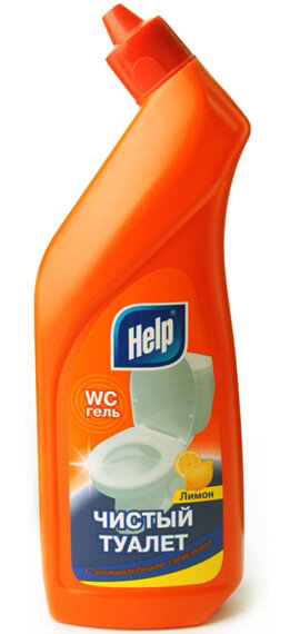 Чистящий гель "Help"  Чистый туалет Яблоко 0,75 л
