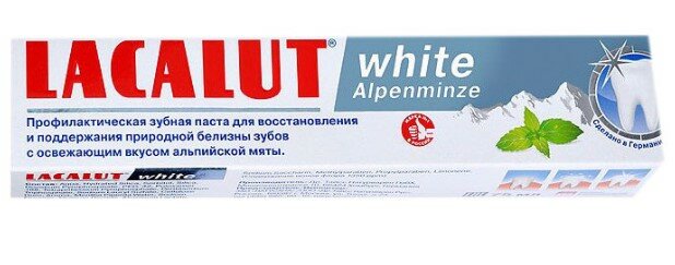Lacalut white Alpenminze зубная паста 75мл Lacalut white Alpenminze зубная паста 75мл