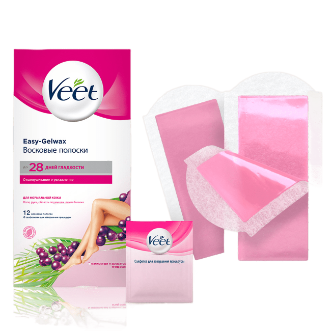VEET полоски восковые для нормальной кожи №12
