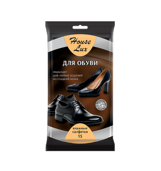 House Lux №15 влажные салфетки для обуви