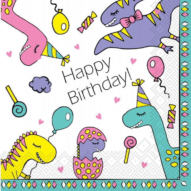 Plushe салфетки бумажные 33см "Альпака, Единороги, Динозавры" 3 слоя 18листов