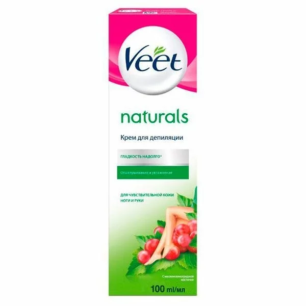 VEET natur крем для депиляции для чувствительной кожи (масло виноградной косточки) 100мл VEET natur крем для депиляции для чувствительной кожи (масло виноградной косточки) 100мл