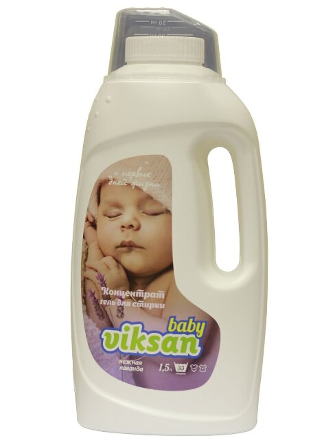 VIKSAN концентрат гель для стирки для детского белья "Нежная лаванда", 1,5л VIKSAN концентрат гель для стирки для детского белья "Нежная лаванда", 1,5л