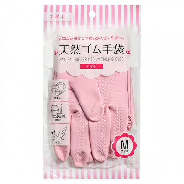 Перчатки хозяйственные латексные средней толщины розовые M Перчатки хозяйственные латексные средней толщины розовые M