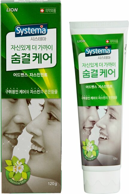 Зубная паста для ухода за дыханием с ароматом жасмина и мяты "Systema", 120 г