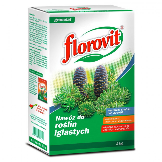 Florovit Для хвойных гранулированный ( туя, лиственница, можжевельник, кипарис, ель, сосна, пихта и др. ) 1 кг, пачка Florovit Для хвойных гранулированный ( туя, лиственница, можжевельник, кипарис, ель, сосна, пихта и др. ) 1 кг, пачка