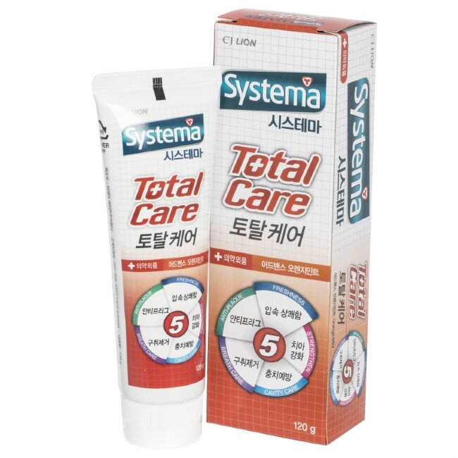 Зубная паста комплексный уход со вкусом апельсина "Systema total care", 120 г Зубная паста комплексный уход со вкусом апельсина "Systema total care", 120 г