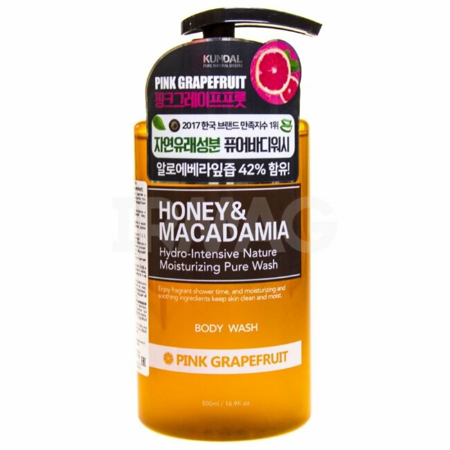 Гель для душа "Kundal Honey & Macadamia Body Wash" Сочный Грейпфрут (PINK GRAPEFRUIT) - 500мл Гель для душа "Kundal Honey & Macadamia Body Wash" Сочный Грейпфрут (PINK GRAPEFRUIT) - 500мл