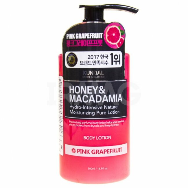Лосьон для тела "Kundal Honey & Makadamia Pure Body Lotion" Сочный Грейпфрут (PINK GRAPEFRUIT) - 500мл Лосьон для тела "Kundal Honey & Makadamia Pure Body Lotion" Сочный Грейпфрут (PINK GRAPEFRUIT) - 500мл