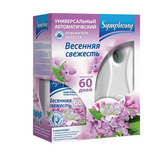 Авт. освежитель воздуха Symphony – Весенняя свежесть 250 см3 (комплект) Авт. освежитель воздуха Symphony – Весенняя свежесть 250 см3 (комплект)