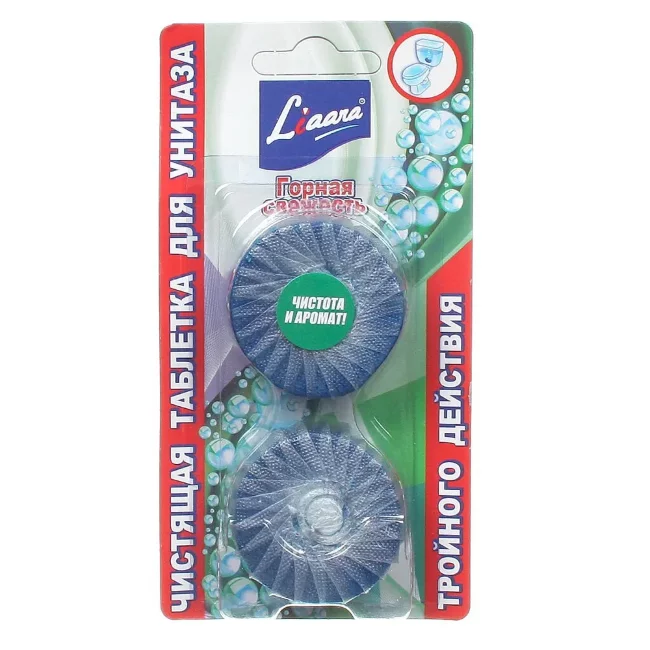 Лиаара Чистящая таблетка для унитаза Горная Свежесть 2-в-1 2х50гр Лиаара Чистящая таблетка для унитаза Горная Свежесть 2-в-1 2х50гр