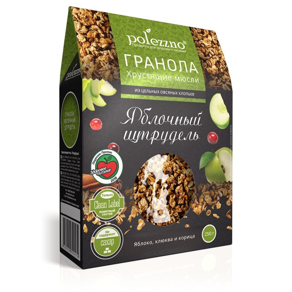 POLEZZNO Гранола "Яблочный штрудель" 250г POLEZZNO Гранола "Яблочный штрудель" 250г